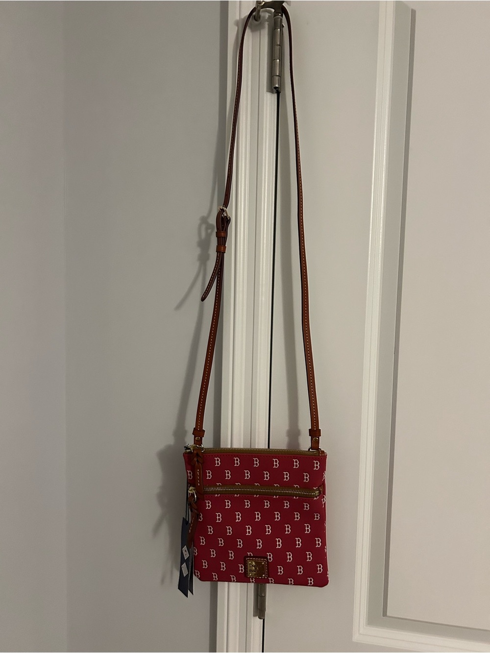 Dooney & Bourke Red Sox Monogram Double-zip Crossbody Bag